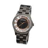 Buy Shop Marc Jacobs Henry Skeleton Black Dial Black Steel Strap Watch for Women - MBM3254 USA Online