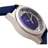 Buy Shop Marc Jacobs Henry Skeleton Blue Dial Blue Leather Strap Watch for Women - MBM1337 USA Online