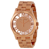 Buy Shop Marc Jacobs Henry Rose Gold Dial Rose Gold Steel Strap Watch for Women - MBM3207 USA Online