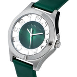 Buy Shop Marc Jacobs Henry Skeleton Green Dial Green Leather Strap Watch for Women - MBM1336 USA Online