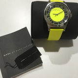 Buy Shop Marc Jacobs Henry Skeleton Neon Yellow Dial Yellow Leather Strap Watch for Women - MBM1242 USA Online