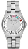 Buy Shop Marc Jacobs Henry Skeleton Silver Dial Silver Steel Strap Watch for Women - MBM3262 USA Online