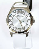 Buy Shop Marc Jacobs Henry Skeleton White Dial White Leather Strap Watch for Women - MBM1241 USA Online