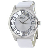 Buy Shop Marc Jacobs Henry Skeleton White Dial White Leather Strap Watch for Women - MBM1241 USA Online