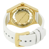 Buy Shop Marc Jacobs Henry Skeleton White Dial White Leather Strap Watch for Women - MBM1339 USA Online