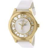 Buy Shop Marc Jacobs Henry Skeleton White Dial White Leather Strap Watch for Women - MBM1339 USA Online