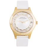 Buy Shop Marc Jacobs Henry Skeleton White Dial White Leather Strap Watch for Women - MBM1339 USA Online