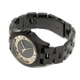 Buy Shop Marc Jacobs Henry Transparent Black Dial Black Steel Strap Watch for Women - MBM3255 USA Online
