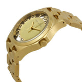 Buy Shop Marc Jacobs Henry Transparent Gold Dial Gold Steel Strap Watch for Women - MBM3206 USA Online