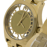 Buy Shop Marc Jacobs Henry Transparent Gold Dial Gold Steel Strap Watch for Women - MBM3206 USA Online