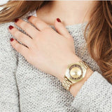 Buy Shop Marc Jacobs Henry Transparent Gold Dial Gold Steel Strap Watch for Women - MBM3338 USA Online