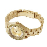 Buy Shop Marc Jacobs Henry Transparent Gold Dial Gold Steel Strap Watch for Women - MBM3338 USA Online