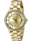 Buy Shop Marc Jacobs Henry Transparent Gold Dial Gold Steel Strap Watch for Women - MBM3338 USA Online