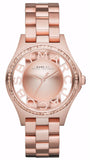 Buy Shop Marc Jacobs Henry Transparent Rose Gold Dial Rose Gold Steel Strap Watch for Women - MBM3339 USA Online