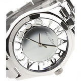 Buy Shop Marc Jacobs Henry Transparent Silver Dial Silver Steel Strap Watch for Women - MBM3205 USA Online