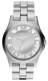 Buy Shop Marc Jacobs Henry Transparent Silver Dial Silver Steel Strap Watch for Women - MBM3205 USA Online