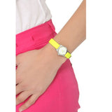 Buy Shop Marc Jacobs Henry White Dial Neon Yellow Rubber Strap Watch for Women - MBM1235 USA Online