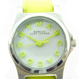 Buy Shop Marc Jacobs Henry White Dial Neon Yellow Rubber Strap Watch for Women - MBM1235 USA Online
