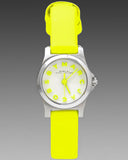 Buy Shop Marc Jacobs Henry White Dial Neon Yellow Rubber Strap Watch for Women - MBM1235 USA Online