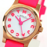 Buy Shop Marc Jacobs Henry White Dial Pink Leather Strap Watch for Women - MBM1237 USA Online