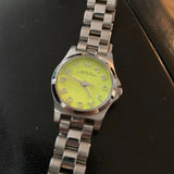 Buy Shop Marc Jacobs Henry Yellow Dial Silver Steel Strap Watch for Women - MBM3201 USA Online