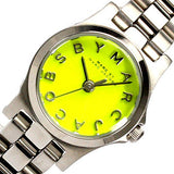 Buy Shop Marc Jacobs Henry Yellow Dial Silver Steel Strap Watch for Women - MBM3201 USA Online