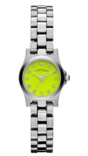 Buy Shop Marc Jacobs Henry Yellow Dial Silver Steel Strap Watch for Women - MBM3201 USA Online