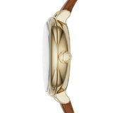 Buy Shop Marc Jacobs Sally White Dial Brown Leather Strap Watch for Women - MBM1351 USA Online