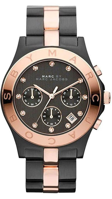 Buy Shop Marc Jacobs Blade Chronograph Grey Dial Two Tone Steel Strap Watch for Women - MBM3180 USA Online