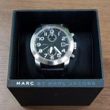 Buy Shop Marc Jacobs Larry Chronograph Black Dial Black Leather Strap Watch for Men - MBM5033 USA Online