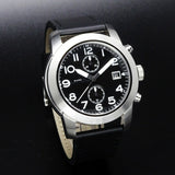 Buy Shop Marc Jacobs Larry Chronograph Black Dial Black Leather Strap Watch for Men - MBM5033 USA Online
