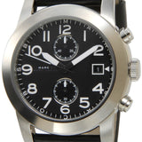 Buy Shop Marc Jacobs Larry Chronograph Black Dial Black Leather Strap Watch for Men - MBM5033 USA Online