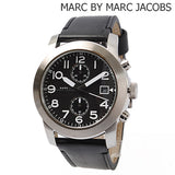 Buy Shop Marc Jacobs Larry Chronograph Black Dial Black Leather Strap Watch for Men - MBM5033 USA Online