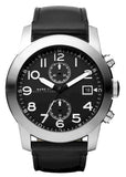 Buy Shop Marc Jacobs Larry Chronograph Black Dial Black Leather Strap Watch for Men - MBM5033 USA Online