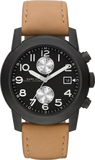 Buy Shop Marc Jacobs Larry Chronograph Black Dial Brown Leather Strap Watch for Men - MBM5053 USA Online