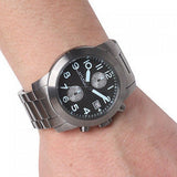Buy Shop Marc Jacobs Larry Chronograph Black Dial Grey Steel Strap Watch for Men - MBM5051 USA Online