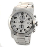 Buy Shop Marc Jacobs Larry Chronograph White Dial Silver Steel Strap Watch for Men - MBM5030 USA Online
