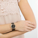 Buy Shop Marc Jacobs Mandy Black Dial Black Leather Strap Watch for Women - MJ1565 USA Online