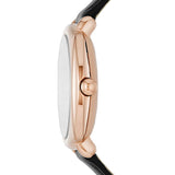 Buy Shop Marc Jacobs Mandy Black Dial Black Leather Strap Watch for Women - MJ1565 USA Online