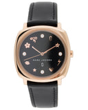 Buy Shop Marc Jacobs Mandy Black Dial Black Leather Strap Watch for Women - MJ1565 USA Online