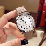 Buy Shop Marc Jacobs Mandy Silver Dial Brown Leather Strap Watch for Women - MJ1563 USA Online