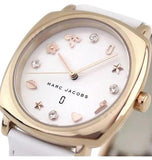 Buy Shop Marc Jacobs Mandy White Dial White Leather Strap Watch for Women - MJ8678 USA Online