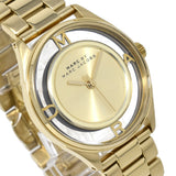 Buy Shop Marc Jacobs Marc Tether Transparent Gold Dial Gold Steel Strap Watch for Women - MBM3413 USA Online