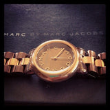 Buy Shop Marc Jacobs Marci Brown Dial Two Tone Steel Strap Watch for Women - MBM3171 USA Online
