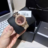 Buy Shop Marc Jacobs Marci Crystals Rose Gold Dial Rose Gold Steel Strap Watch for Women - MBM3192 USA Online