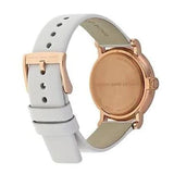 Buy Shop Marc Jacobs Baker White Dial White Leather Strap Watch for Women - MBM1283 USA Online