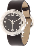 Buy Shop Marc Jacobs Amy Black Dial Black Leather Strap Watch for Women - MBM1140 USA Online