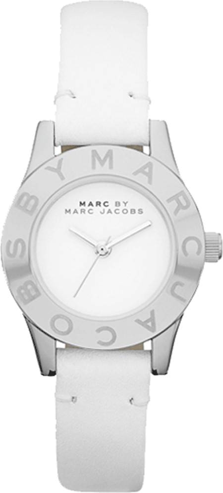 Buy Shop Marc Jacobs Mini Blade White Dial White Leather Strap Watch for Women - MBM1206 USA Online
