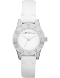Buy Shop Marc Jacobs Mini Blade White Dial White Leather Strap Watch for Women - MBM1206 USA Online