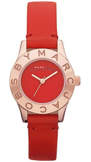Buy Shop Marc Jacobs Blade Red Dial Red Leather Strap Watch for Women - MBM1210 USA Online